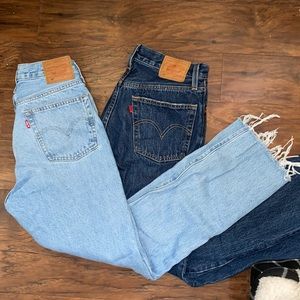 Levi 501 high rise straight leg bundle
